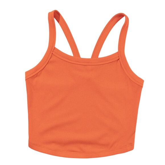 Orange Athletic Ribbed Cropped Cami Top New In Package S, M - Picture 3 of 9